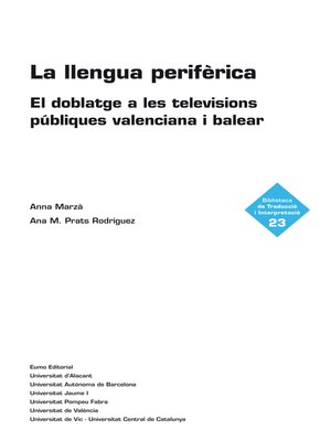 cover image of La llengua perifèrica